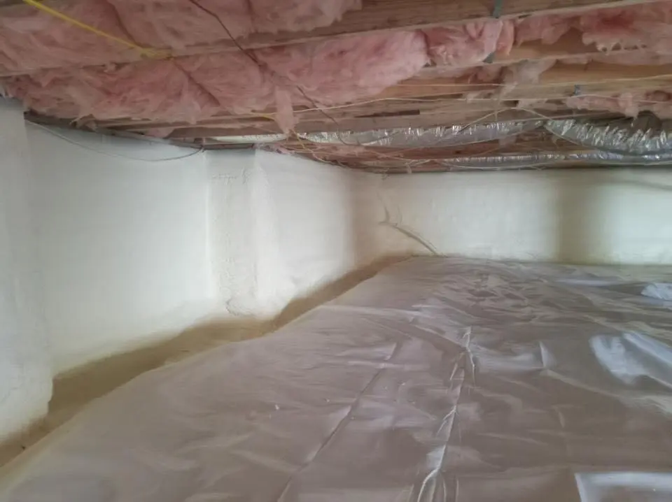 Crawl space encapsulation with closed-cell spray foam for Spray Foam Roofing in Haledon